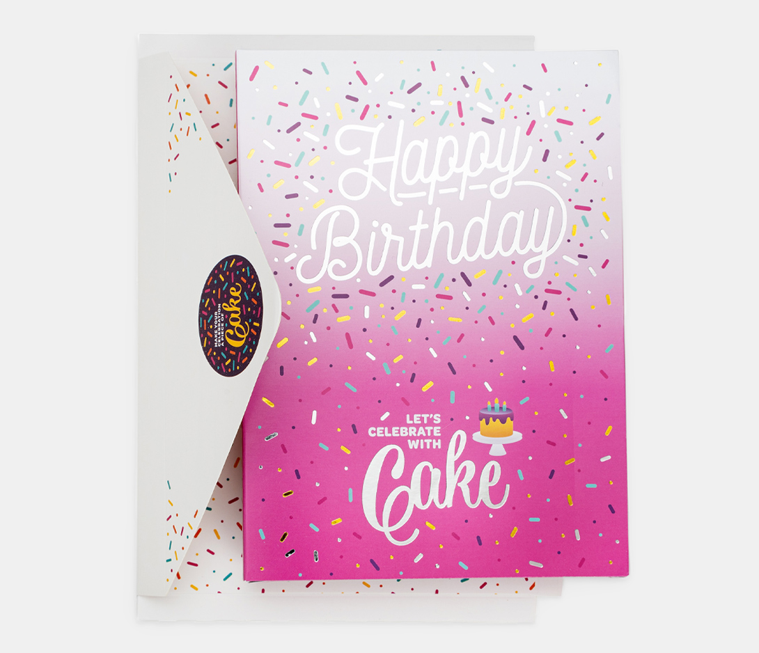 Birthday Cake Card – Pink - InstaCake Cards